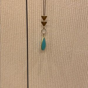 Aqua and gold necklace